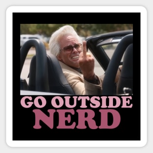 Go Outside Nerd Sticker